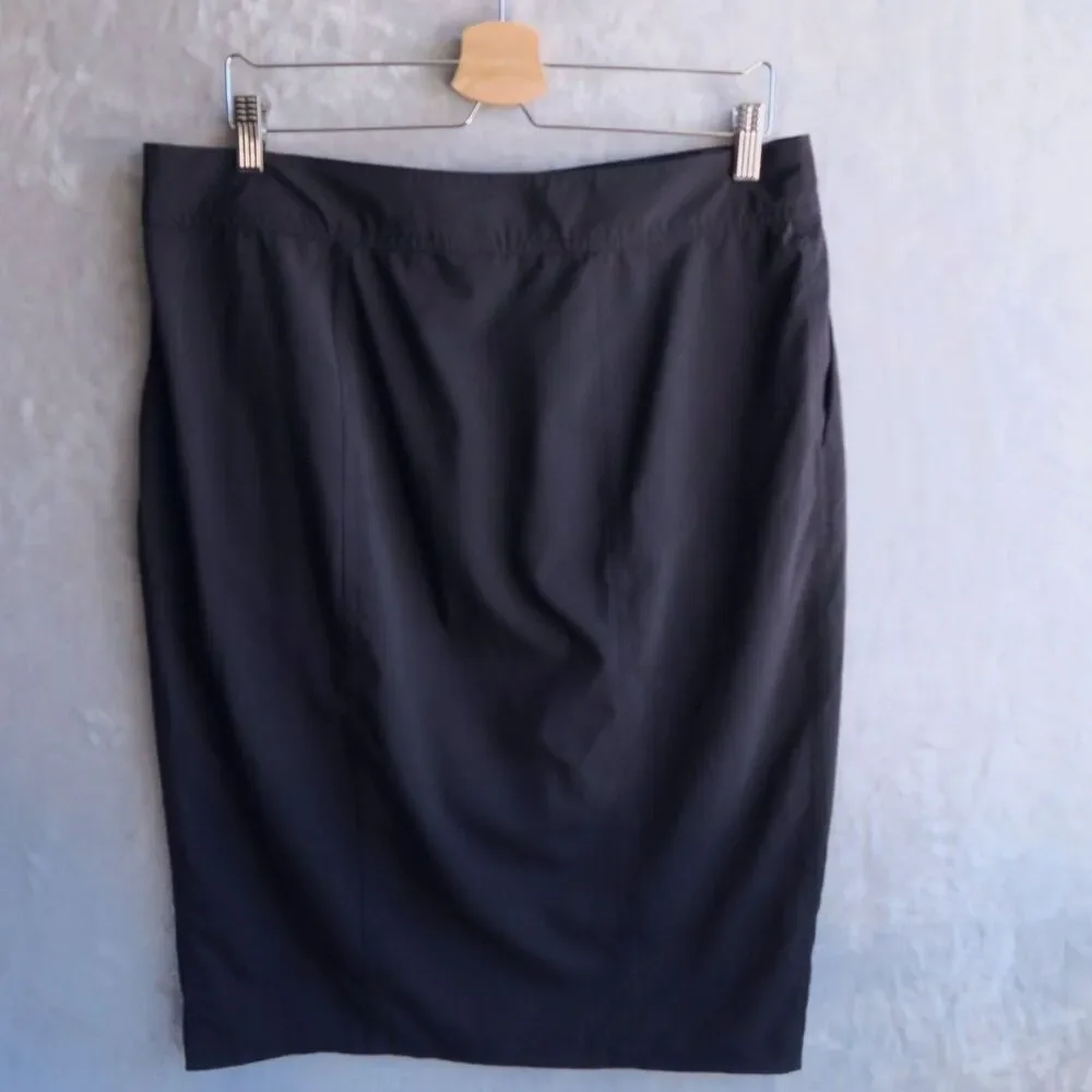 RIPSKIRT HAWAII Black Wrap Skirt Size L Length 3 25